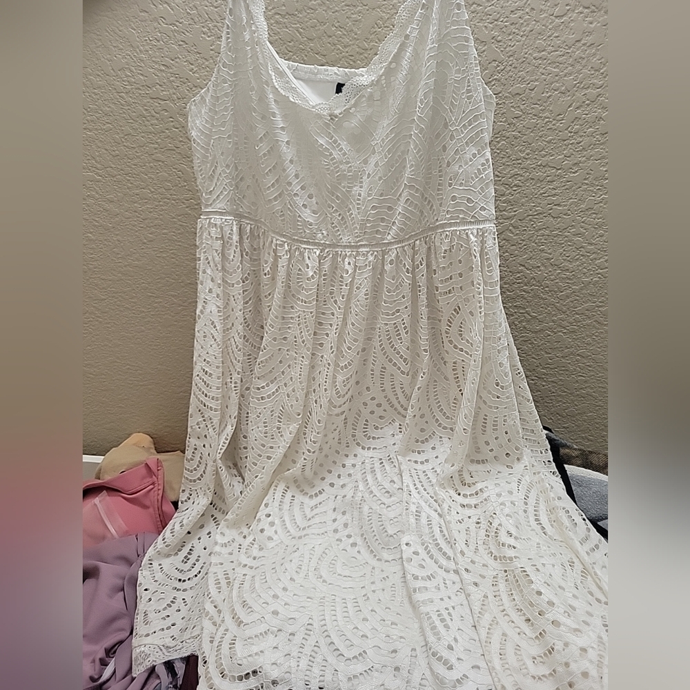 Torrid White Lace Dress